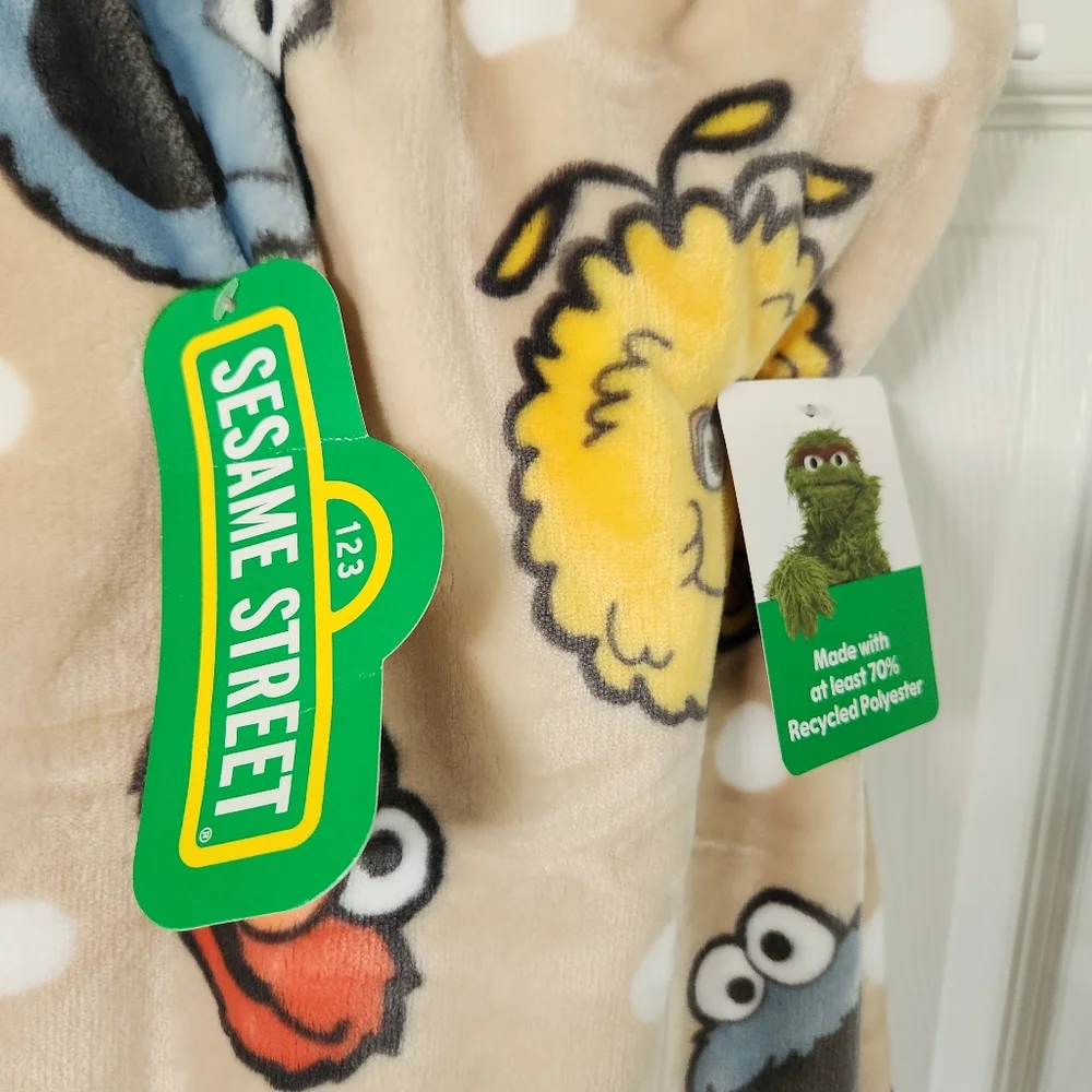 Sesame Street Polka Dot Neutral Soft Decorative Plush 60